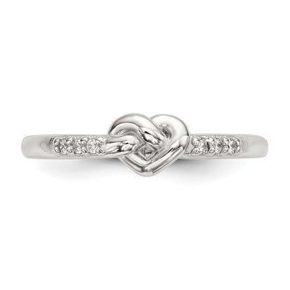 Sterlingsilber Zirkonia Herz Ring