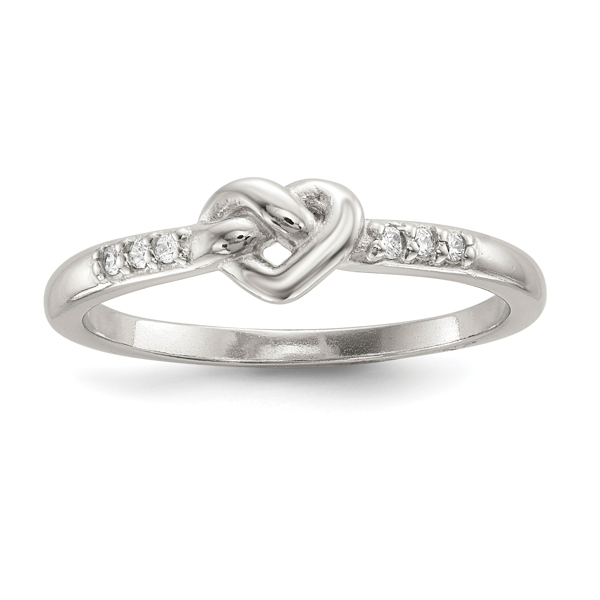 Sterlingsilber Zirkonia Herz Ring