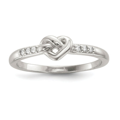 Sterlingsilber Zirkonia Herz Ring