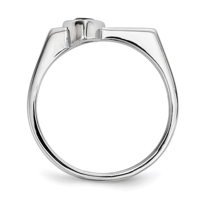 Sterlingsilber Rhodiniert Blau Glas Stein Dreieck Ring (size 6 Nur)
