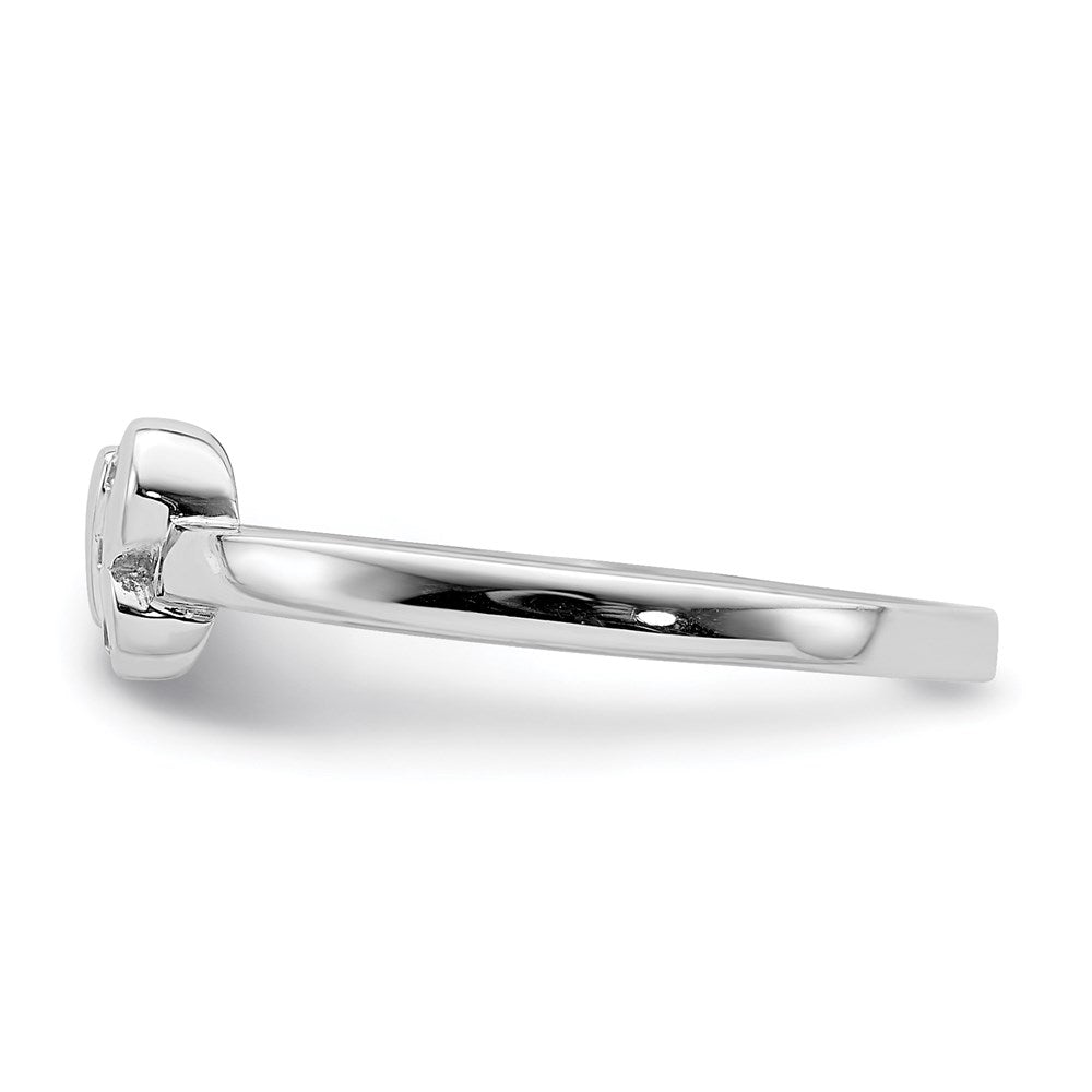 Sterlingsilber Rhodiniert Childs Zirkonia Schmetterling Ring (size 4 Nur)