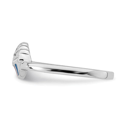 Sterlingsilber Rhodiniert Mehrfarbig Emailliert Cupcake Kinder Ring