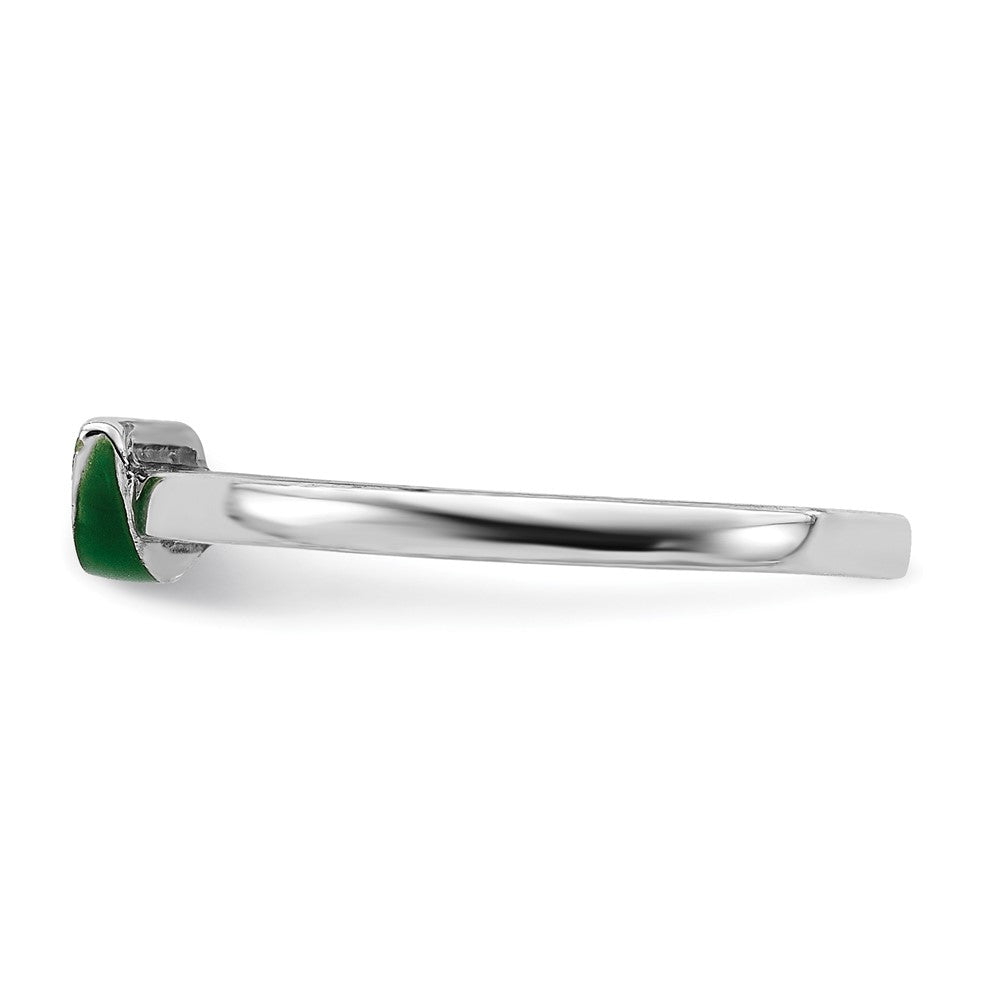 Sterlingsilber Rhodiniert Childs Emailliert Watermelon Ring (size 3 Nur)