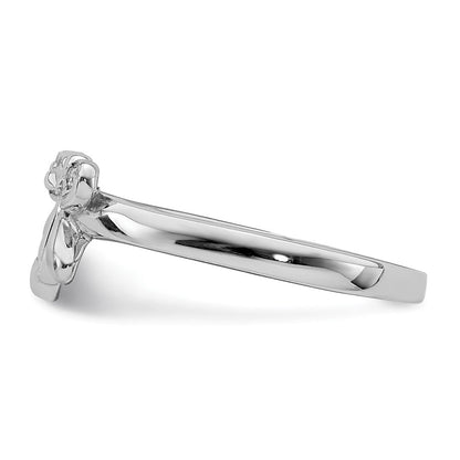 Sterlingsilber Rhodiniert Poliert Zirkonia Libelle Kinder Ring (size 4 Nur)