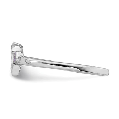 Sterlingsilber Rhodiniert Mehrfarbig Emailliert Einhorn Kinder Ring