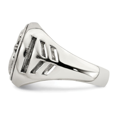 Sterlingsilber Antikisiert Fleur De Lis Ring