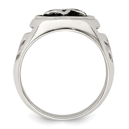 Sterlingsilber Antikisiert Stern Of David Ring