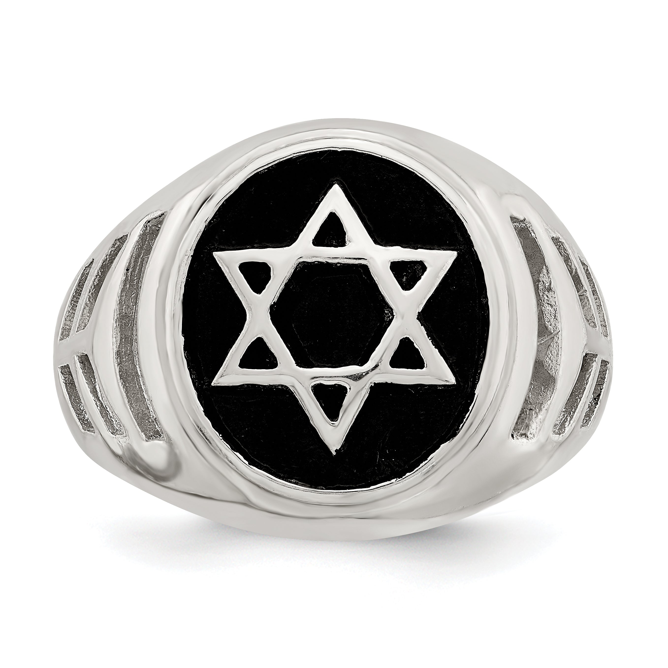 Sterlingsilber Antikisiert Stern Of David Ring