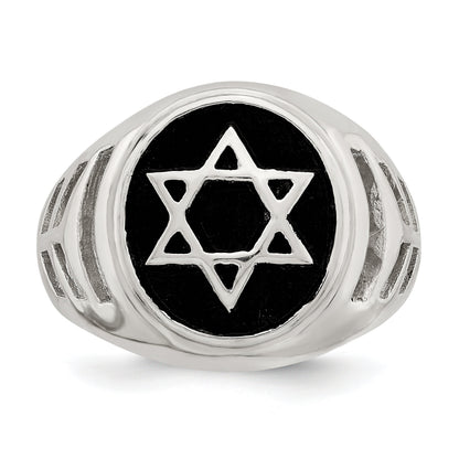 Sterlingsilber Antikisiert Stern Of David Ring