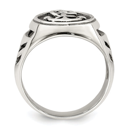 Sterlingsilber Antikisiert Anker Ring
