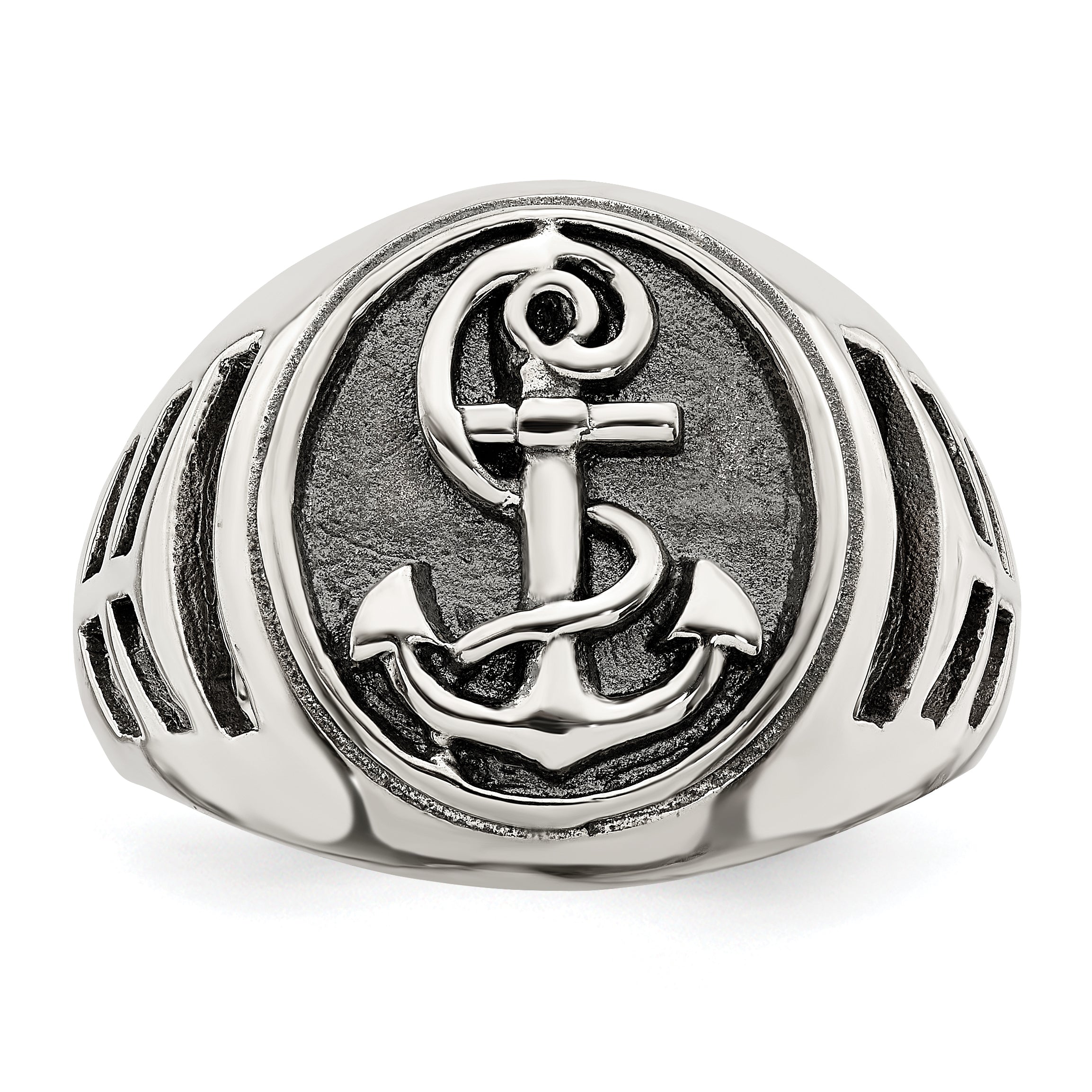 Sterlingsilber Antikisiert Anker Ring