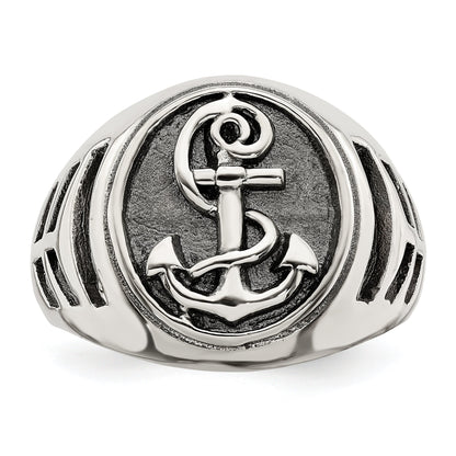 Sterlingsilber Antikisiert Anker Ring