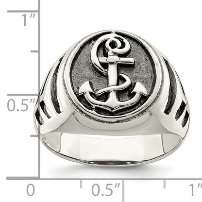 Sterlingsilber Antikisiert Anker Ring