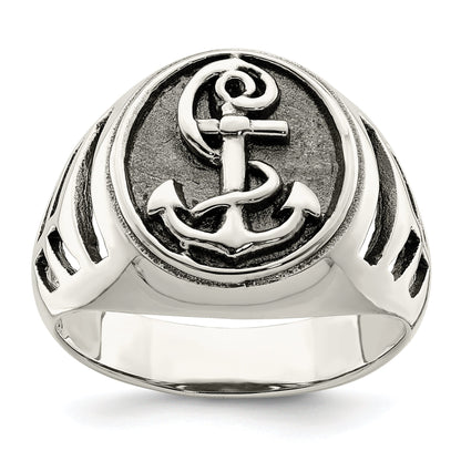 Sterlingsilber Antikisiert Anker Ring