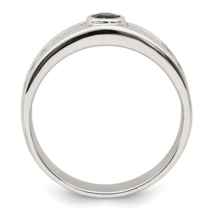 Sterlingsilber Rhodiniert Herren Onyx Ring