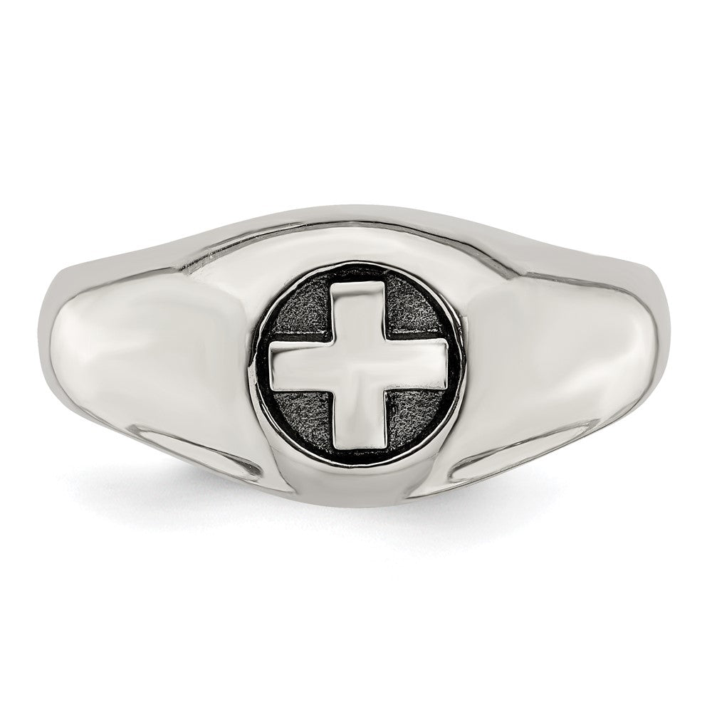 Sterlingsilber Antikisiert Kreuz Ring