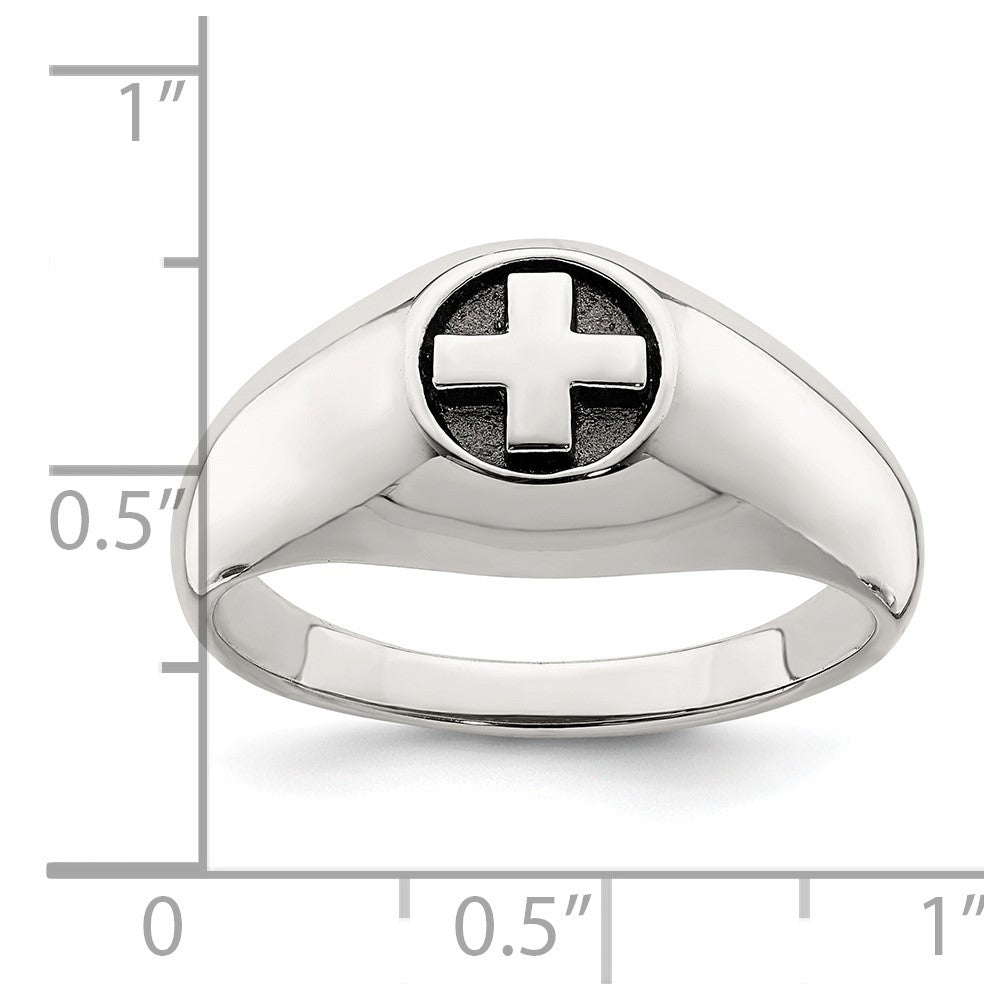 Sterlingsilber Antikisiert Kreuz Ring