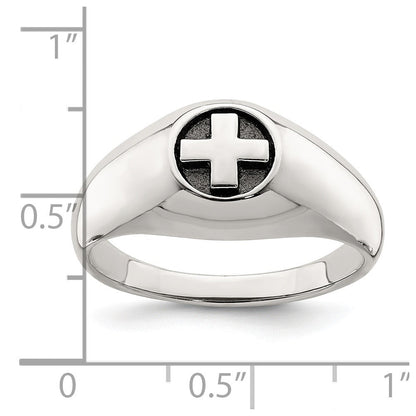 Sterlingsilber Antikisiert Kreuz Ring