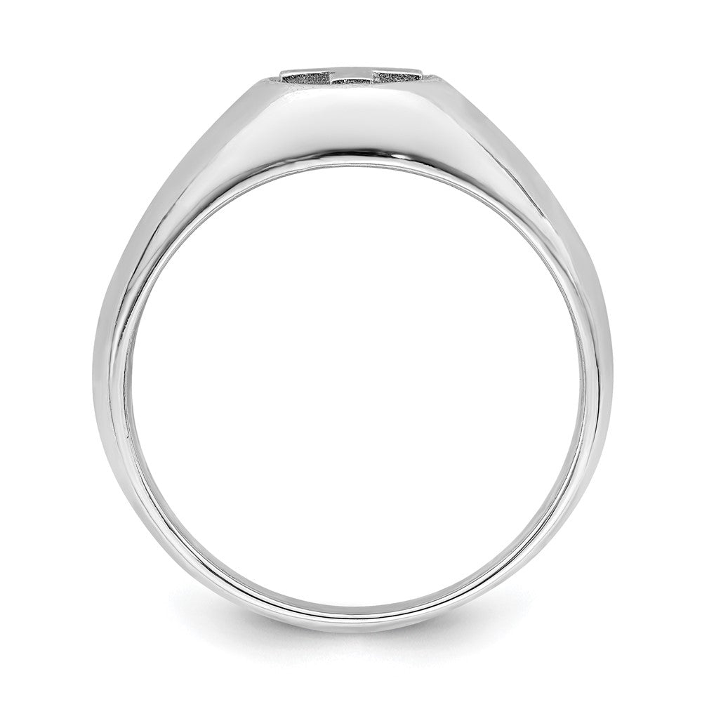 Sterlingsilber Rhodiniert & Antikisiert Kreuz Ring