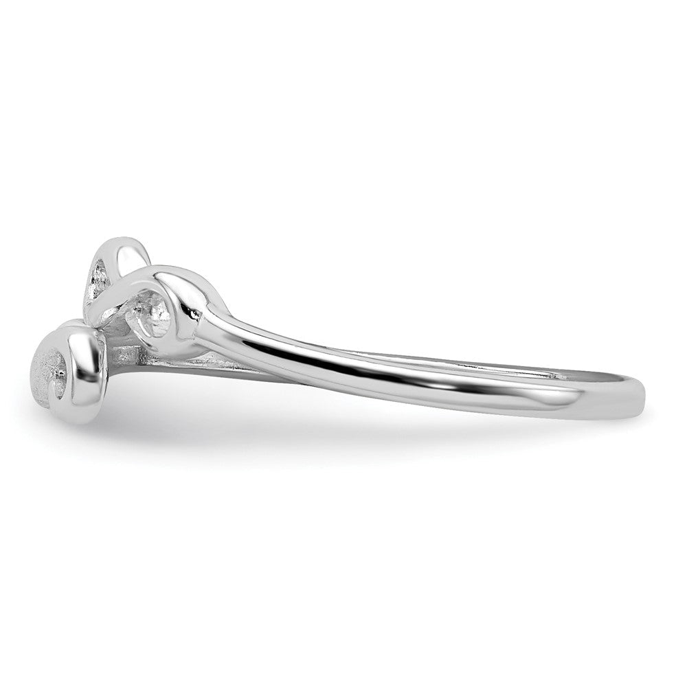 Sterlingsilber Rhodiniert Unendlichkeit Ring