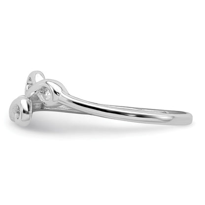 Sterlingsilber Rhodiniert Unendlichkeit Ring