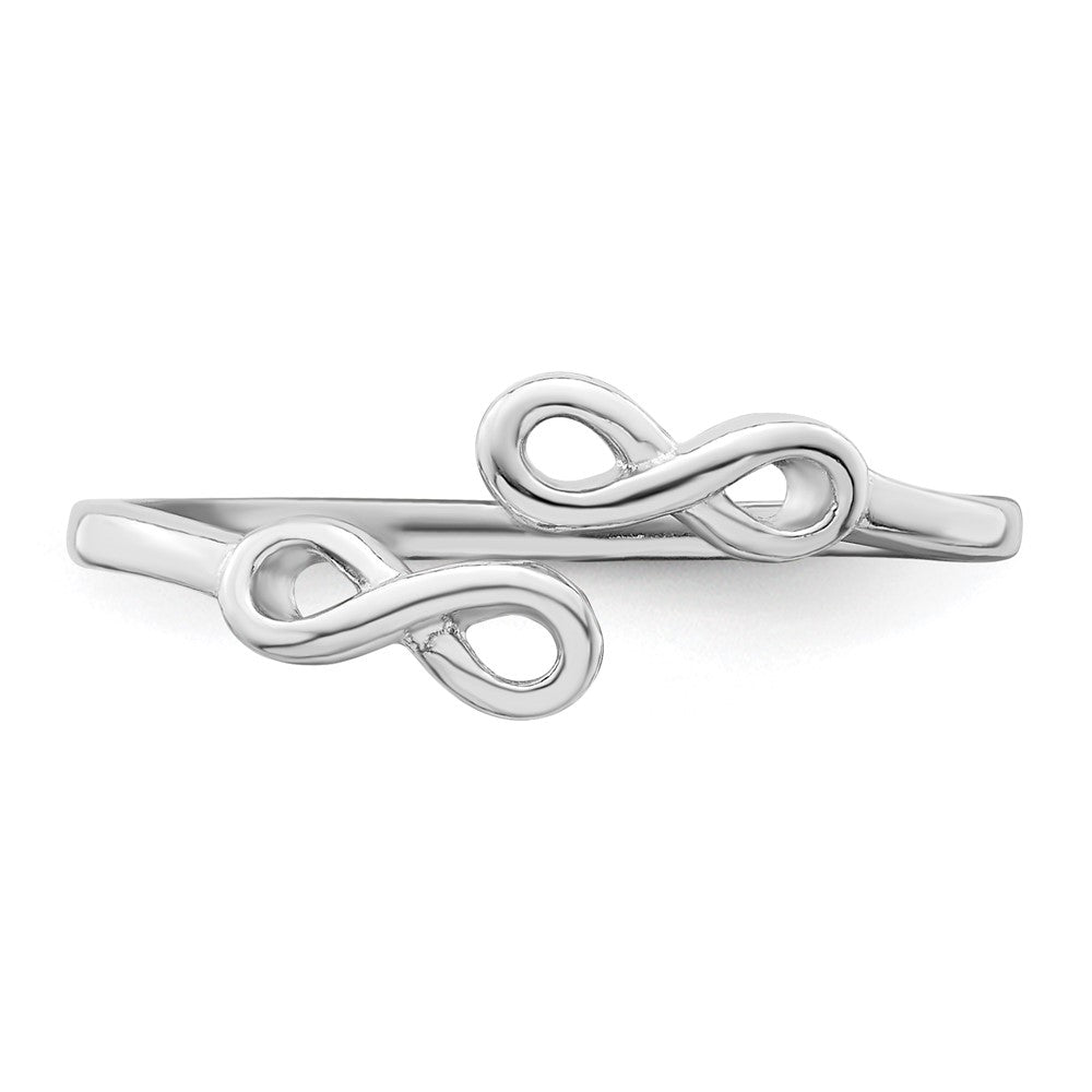 Sterlingsilber Rhodiniert Unendlichkeit Ring