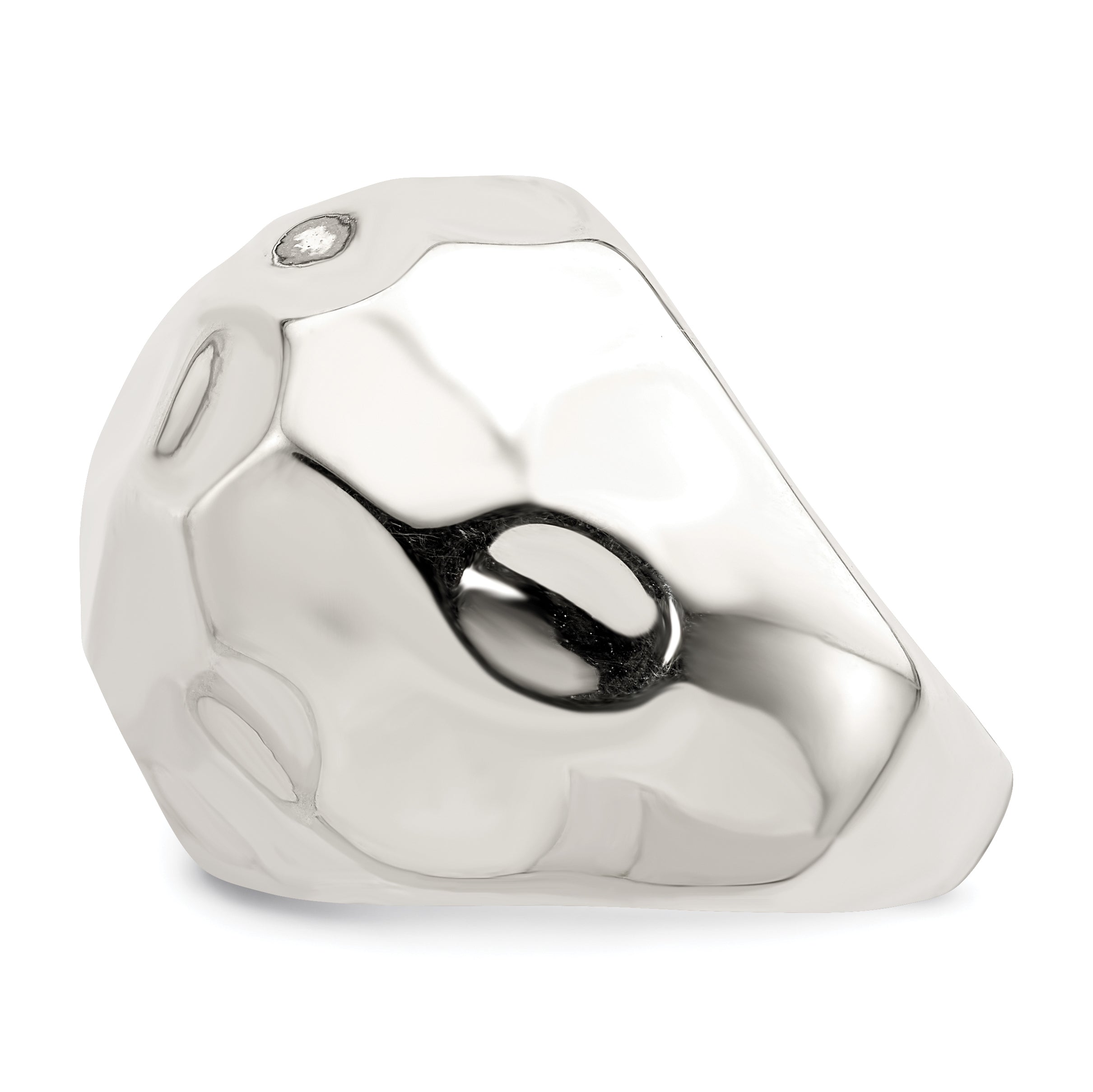 Sterlingsilber Poliert Strukturiert Ring (size 6 Nur)