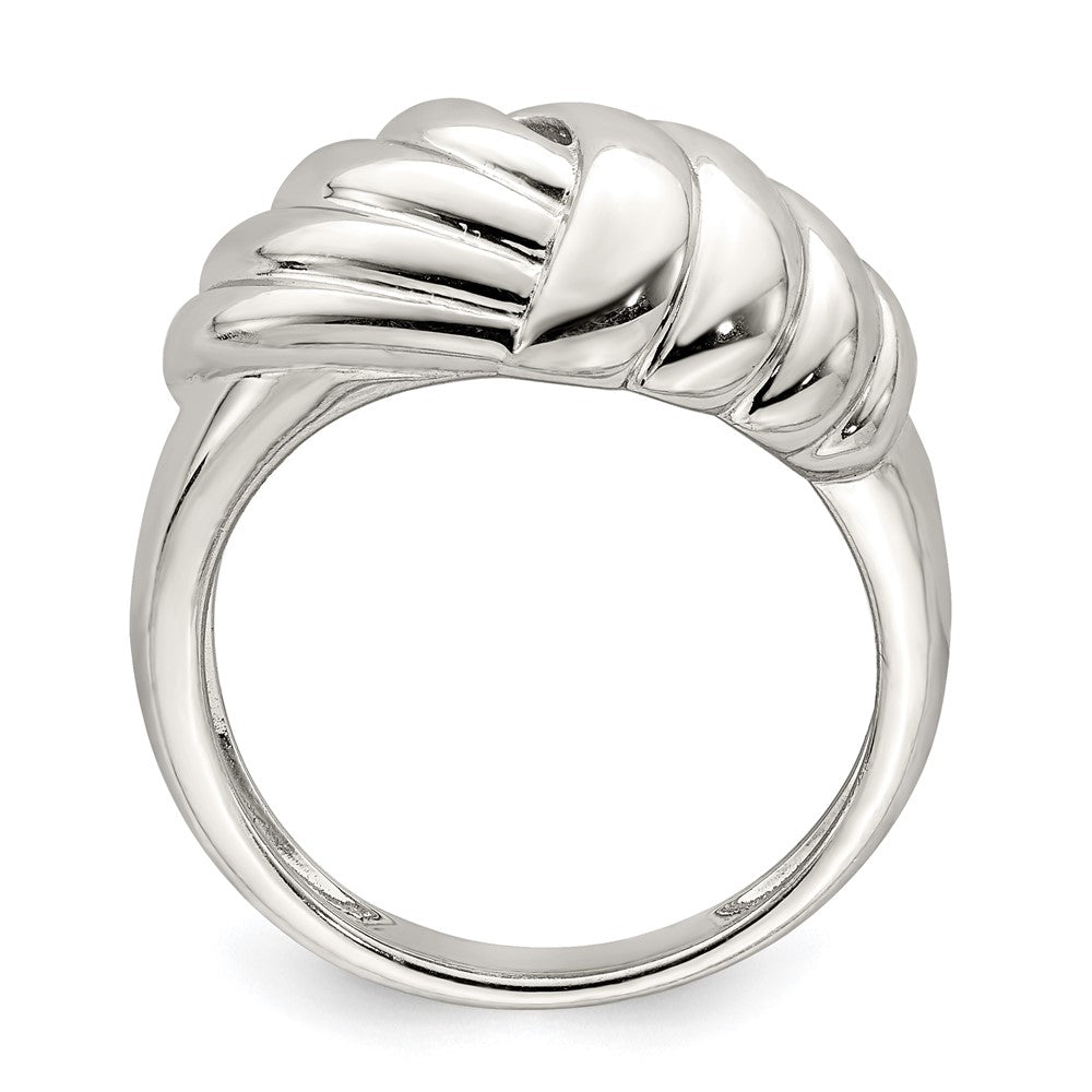 Sterlingsilber Weaved Gewellt Ring (size 8 Nur)