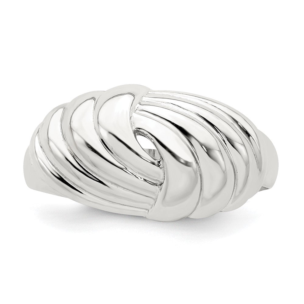 Sterlingsilber Weaved Gewellt Ring (size 8 Nur)