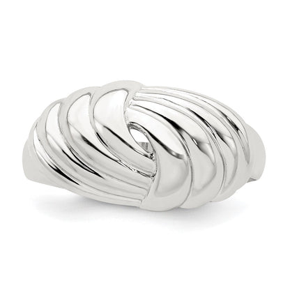 Sterlingsilber Weaved Gewellt Ring (size 8 Nur)