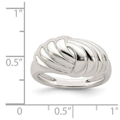 Sterlingsilber Weaved Gewellt Ring (size 8 Nur)