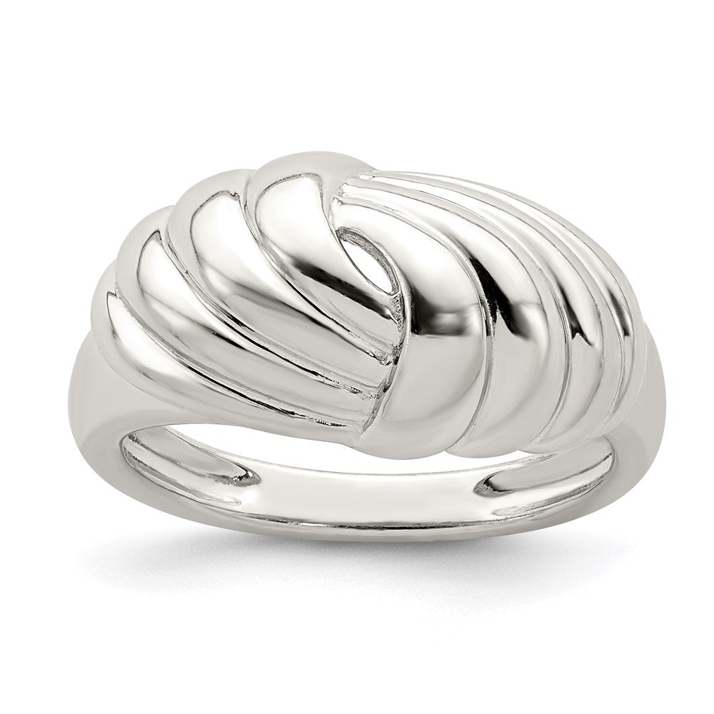 Sterlingsilber Weaved Gewellt Ring (size 8 Nur)