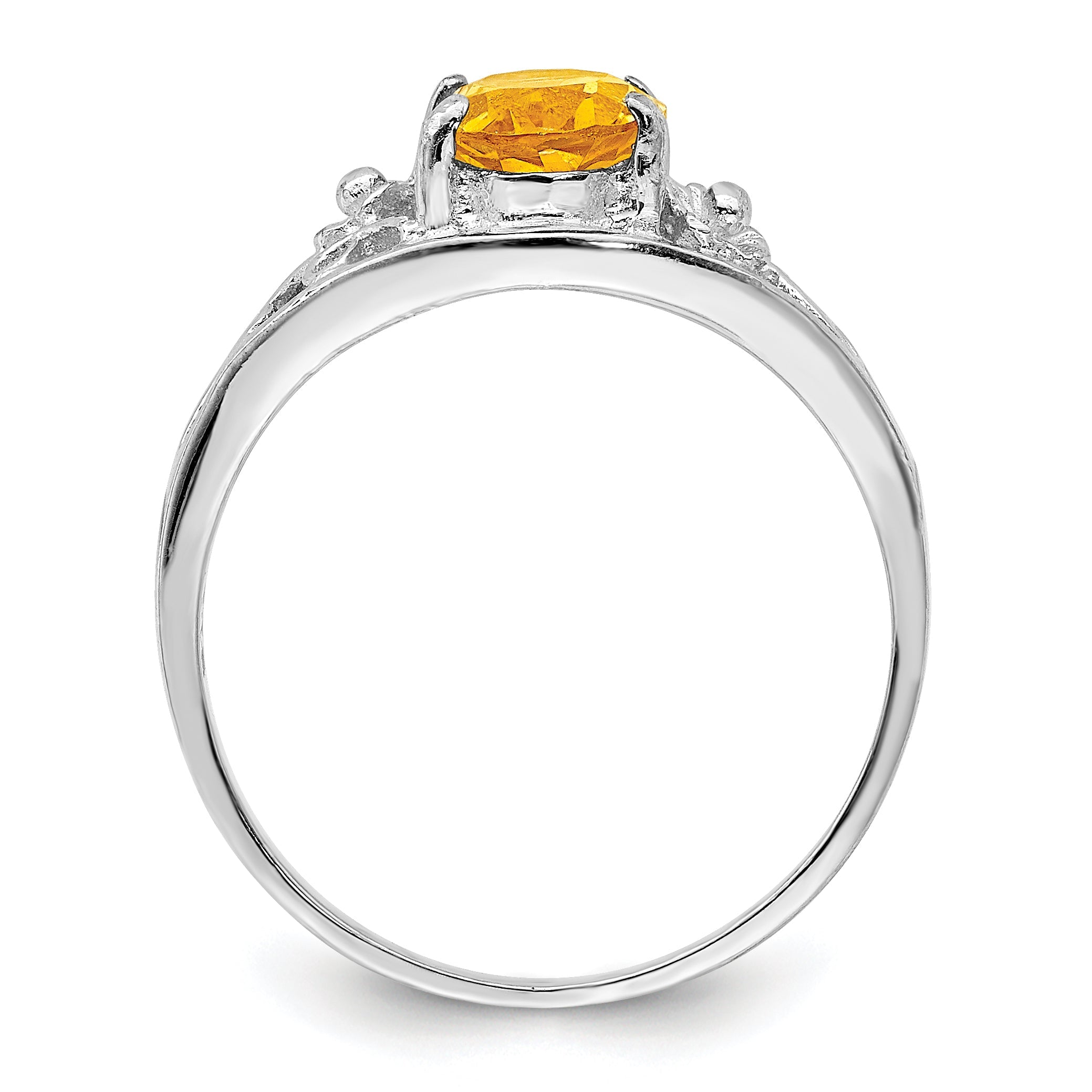 Sterlingsilber Rhodium Citrin Ring