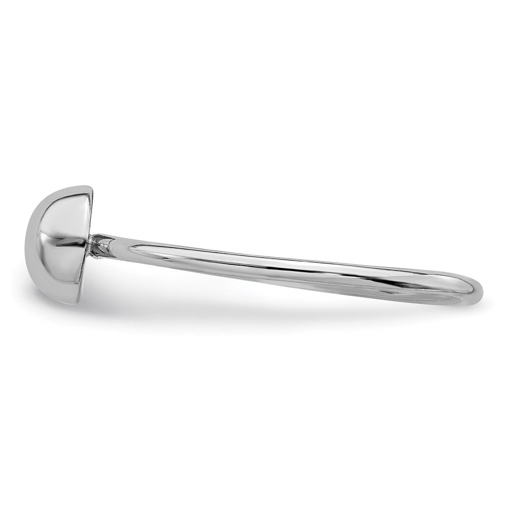 Sterlingsilber Rhodiniert Poliert Perle Ring