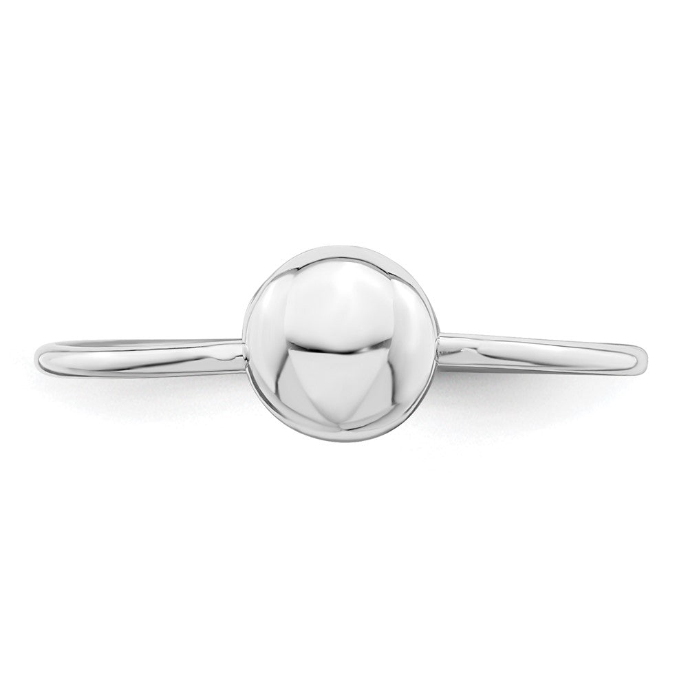 Sterlingsilber Rhodiniert Poliert Perle Ring