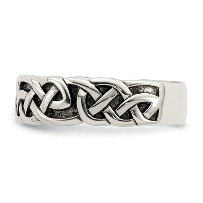 Sterlingsilber Antikisiert Keltisch Knoten Ring