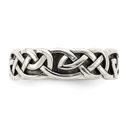 Sterlingsilber Antikisiert Keltisch Knoten Ring