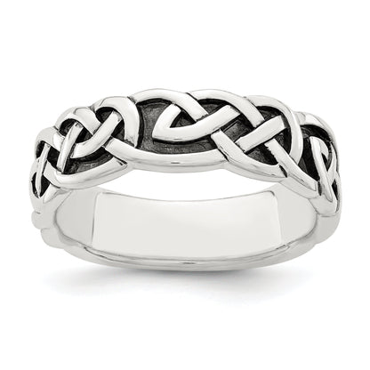 Sterlingsilber Antikisiert Keltisch Knoten Ring
