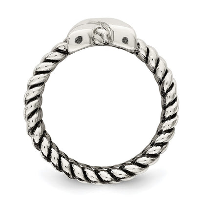 Sterlingsilber Oxidiert Ring (size 6 Nur)