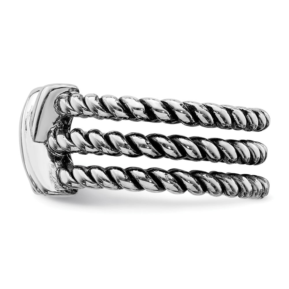 Sterlingsilber Oxidiert Ring (size 6 Nur)