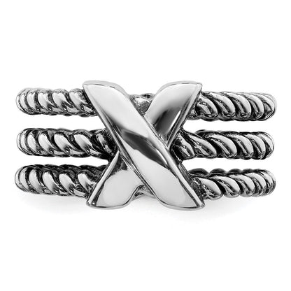 Sterlingsilber Oxidiert Ring (size 6 Nur)