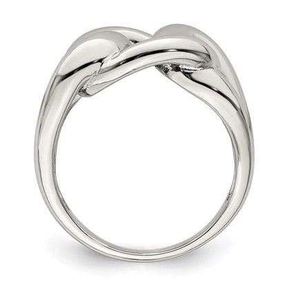 Sterlingsilber Linked Knoten Ring (size 6 Nur)