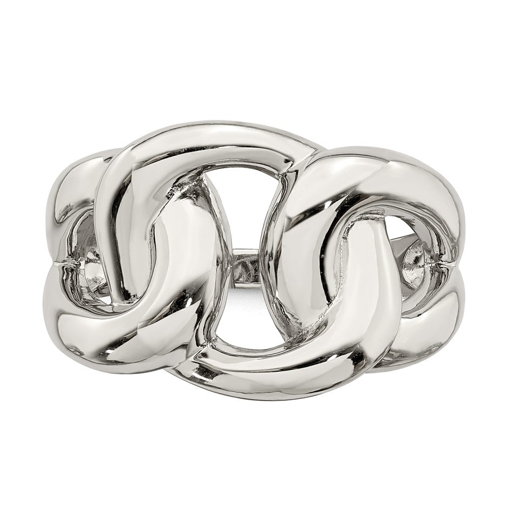 Sterlingsilber Linked Knoten Ring (size 6 Nur)