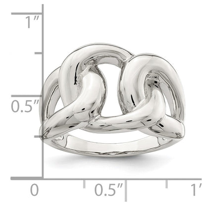 Sterlingsilber Linked Knoten Ring (size 6 Nur)