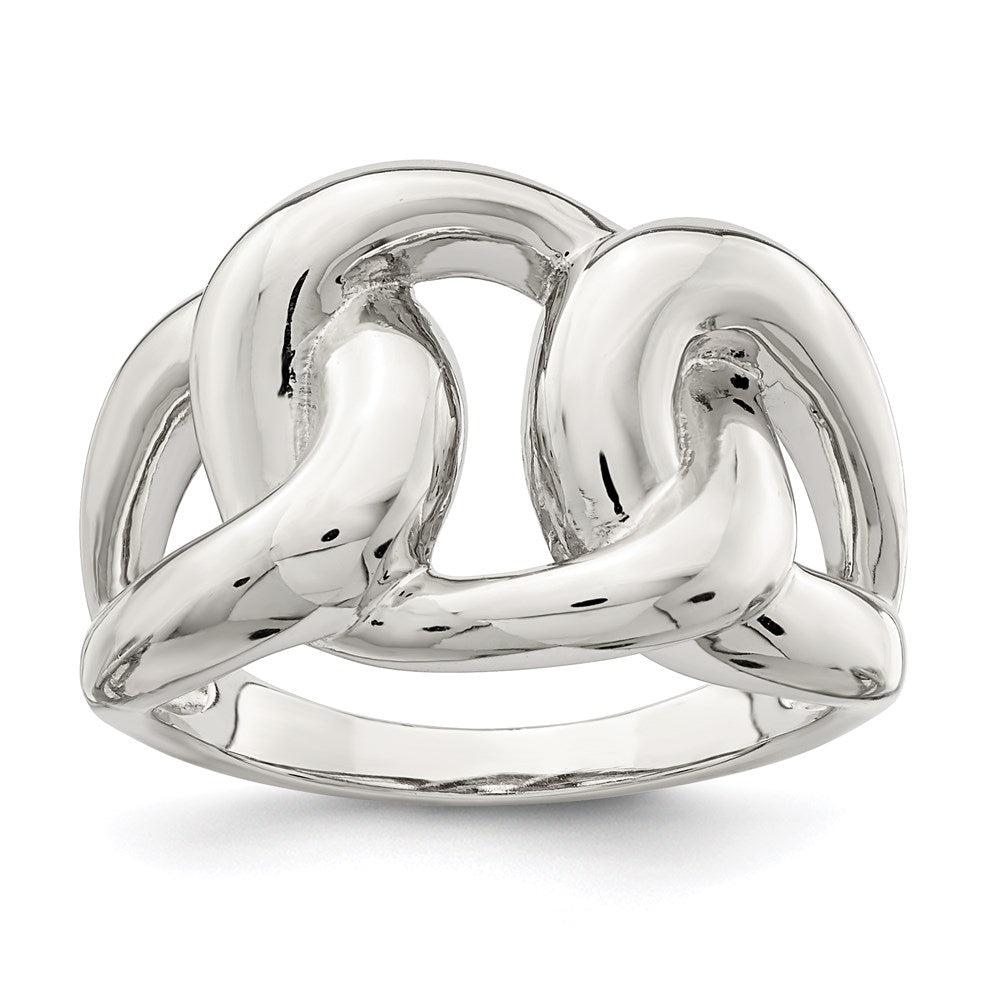 Sterlingsilber Linked Knoten Ring (size 6 Nur)
