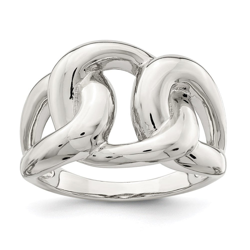 Sterlingsilber Linked Knoten Ring (size 6 Nur)