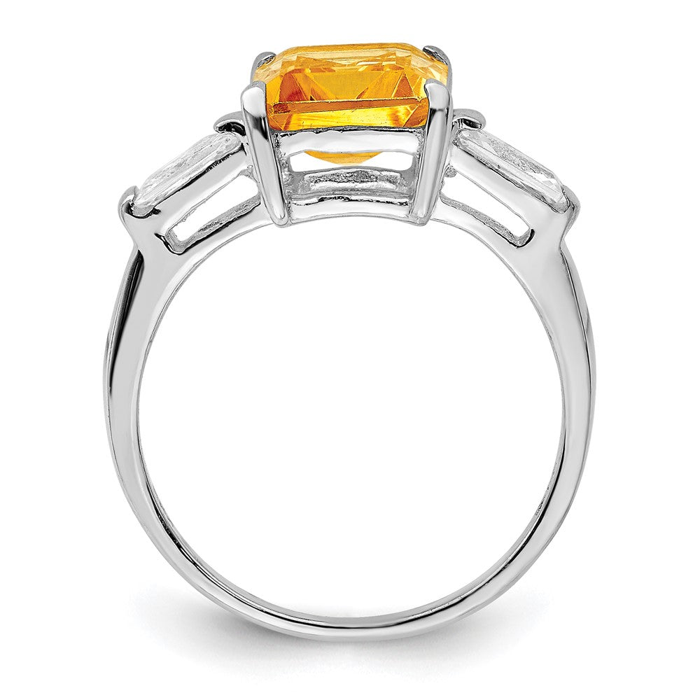 Sterlingsilber Rhodium Citrin Ring