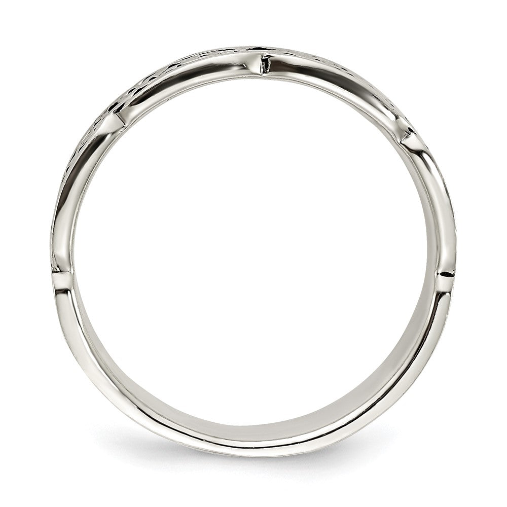 Sterlingsilber Antikisiert Keltisch Ring (size 7 Nur)