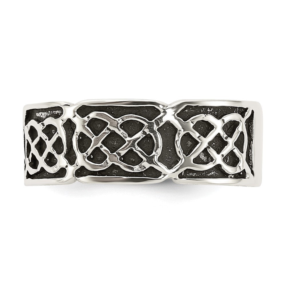 Sterlingsilber Antikisiert Keltisch Ring (size 7 Nur)