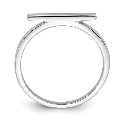Sterlingsilber Rhodiniert Poliert Stab Ring